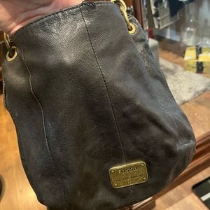 Fossil black leather